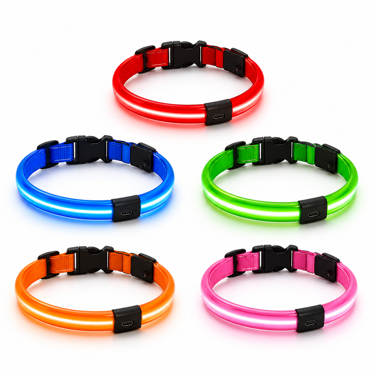 LED Pet Collars Wholesale Box — 120 Units