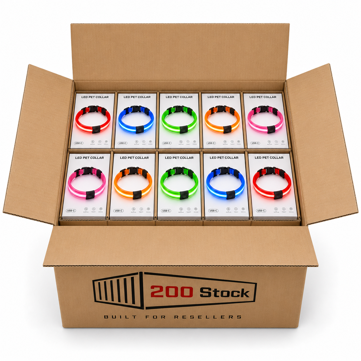 LED Pet Collars Wholesale Box — 120 Units - Image 2