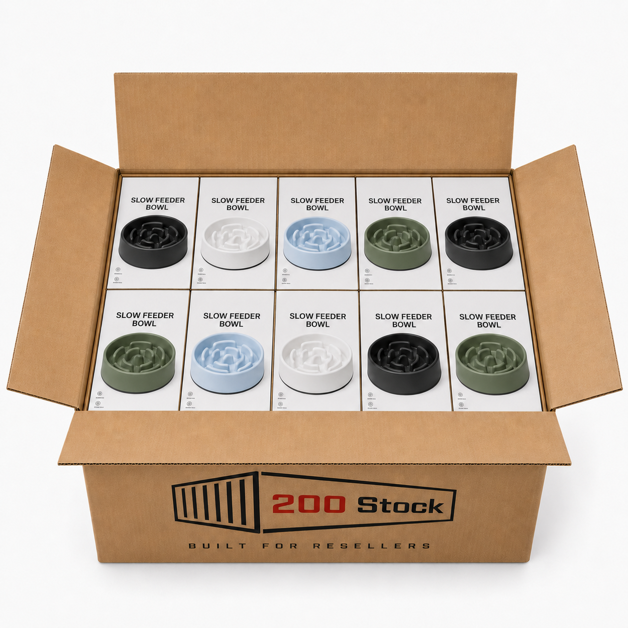 Slow Feeder Bowls Wholesale Box — 100 Units - Image 2