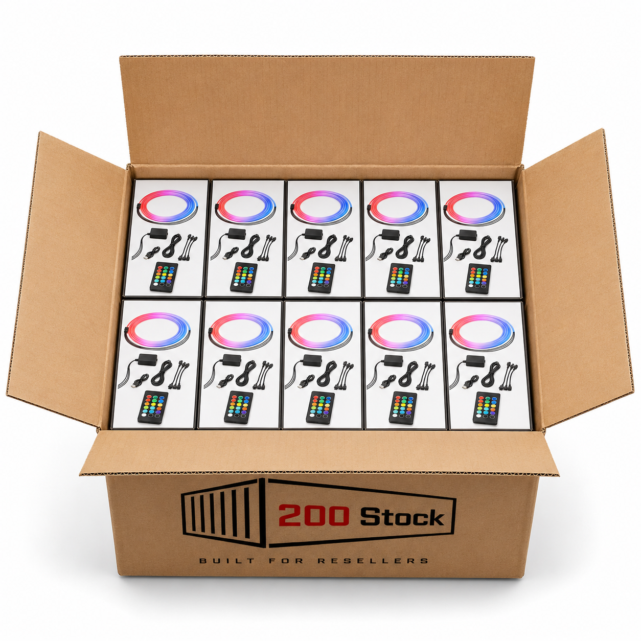 Car LED Ambient Lights Wholesale Box — 80 Units - Image 2