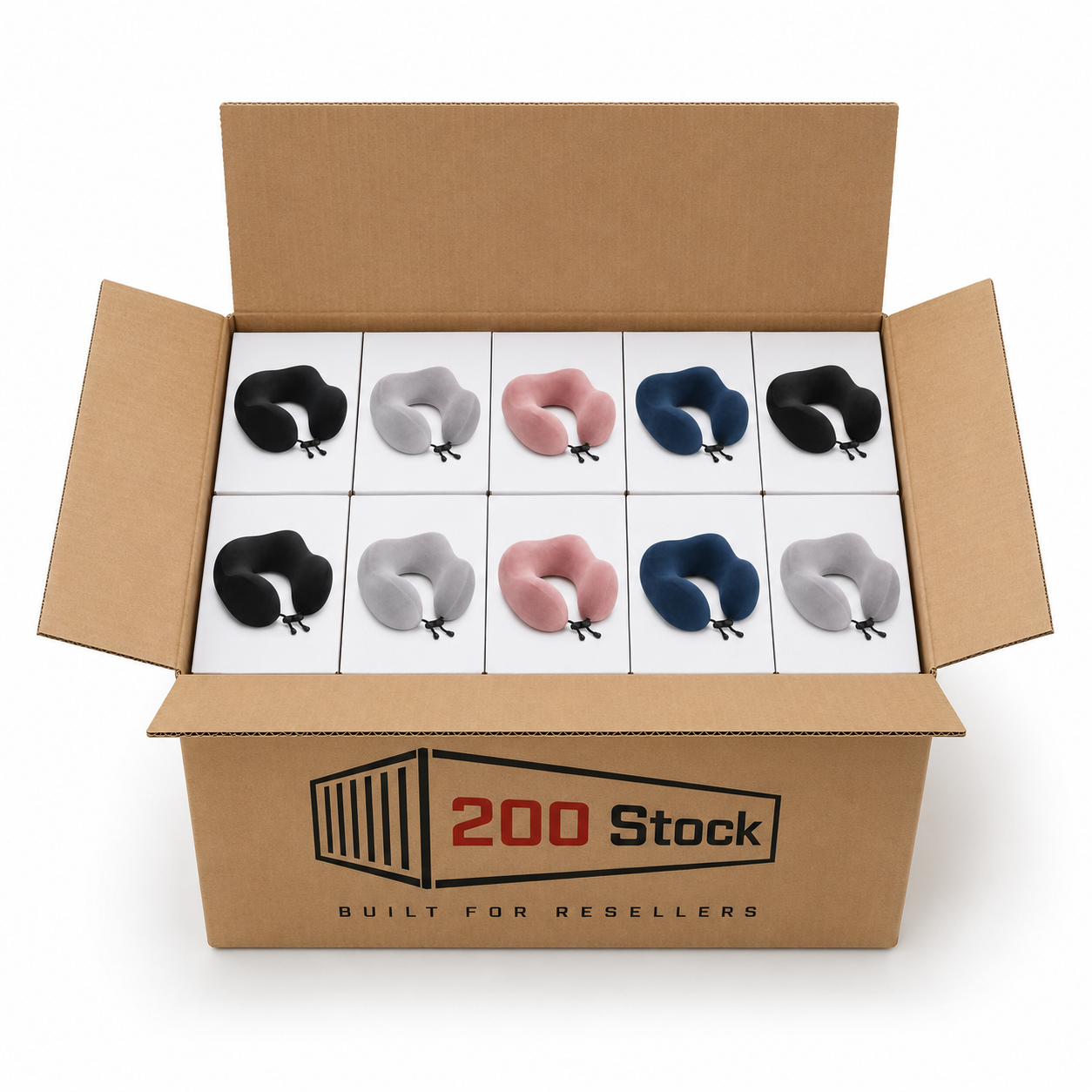 Neck Travel Pillows Wholesale Box — 100 Units - Image 2