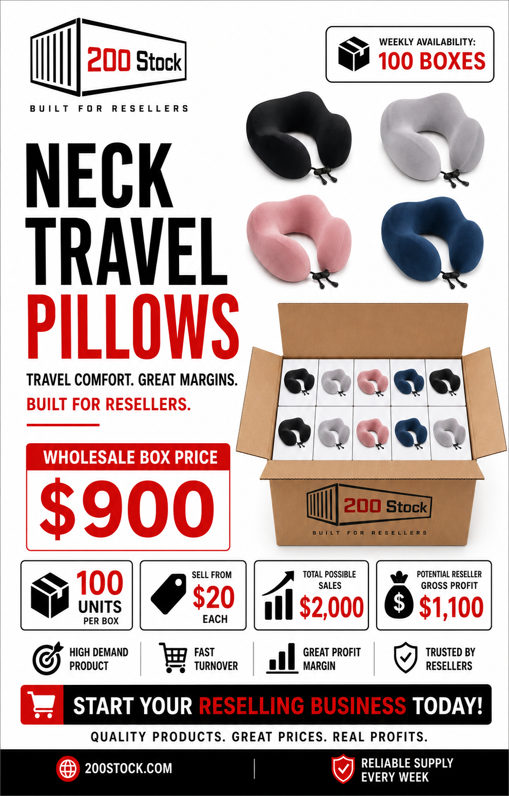 Neck Travel Pillows Wholesale Box — 100 Units - Image 3